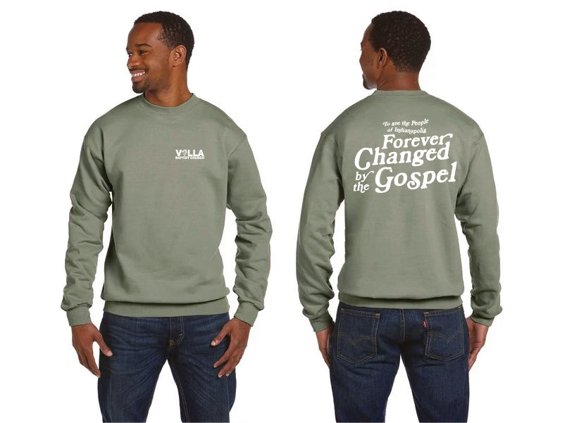 Villa Forever Changed Crewneck Stone Washed Green