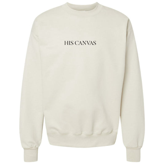 His Canvas Crewneck Tan