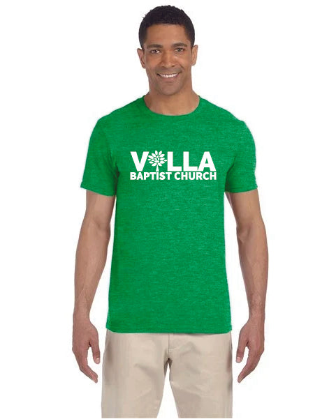 Villa Logo Short Sleeve Irish Green Heather