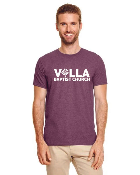 Villa Logo Short Sleeve Maroon Heather