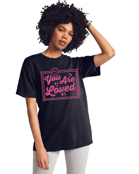 You Are Loved Stamp Shirt Black