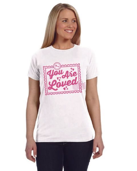 You Are Loved Stamp Shirt White